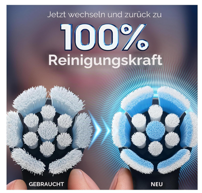 Oral-B iO Gentle Care Toothbrush Replacement Heads Black 4 Pack