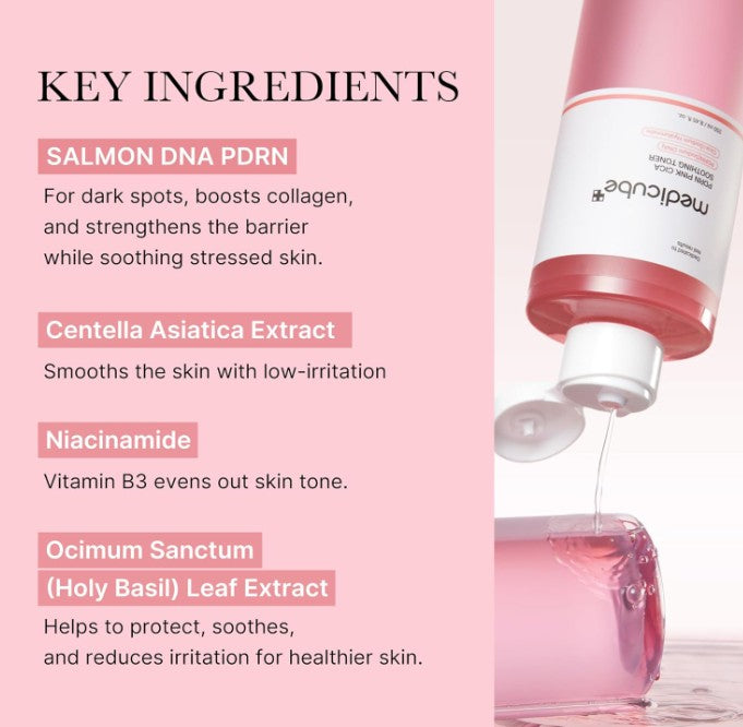Medicube Salmon DNA PDRN Pink CICA Soothing Toner 250ml
