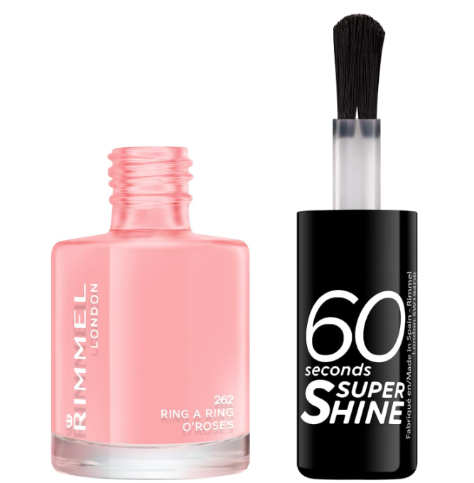 Rimmel 60 Seconds Super Shine Nail Polish 262 Ring A Ring O'Roses 8ml