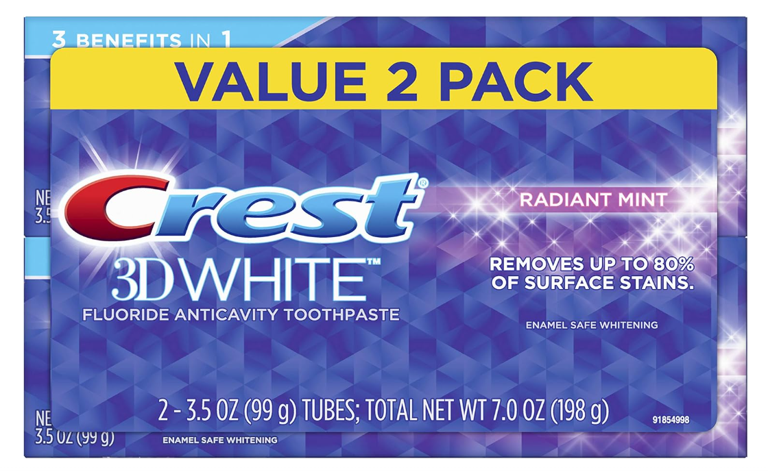 Crest 3D White Radiant Mint Whitening Toothpaste 3.5oz
