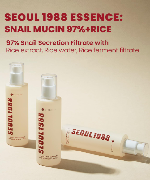 K-Secret Seoul 1988 Essence Snail Mucin 97% + Rice
