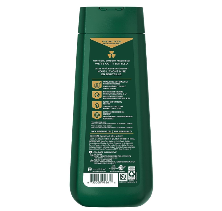 Irish Spring Body Wash Active Scrub Moisturizing Face Exfoliating Gel 20 fl oz – 2 Pack