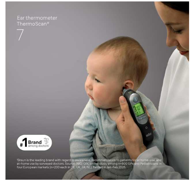 Braun ThermoScan 7 Ear Thermometer Black
