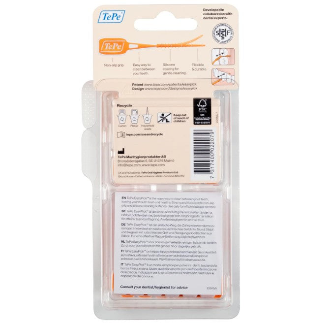 TePe EasyPick Dental Picks Orange XS/S 60 Pack