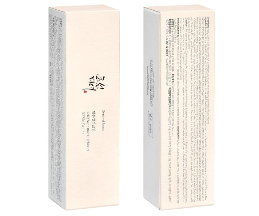 Beauty of Joseon Relief Sun: Rice + Probiotics SPF50+ PA++++ 50ml