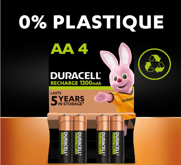 Duracell Rechargeable AA batteries pack of 4 batteries