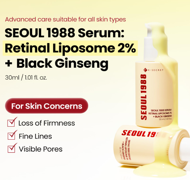 K-Secret Seoul 1988 Serum Retinal Liposome 2% + Black Ginseng 30ml