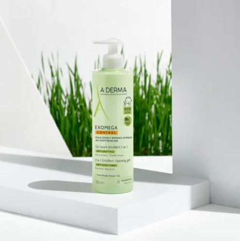 A-Derma Exomega Control 2-in-1 Emollient Cleansing Gel 500ml