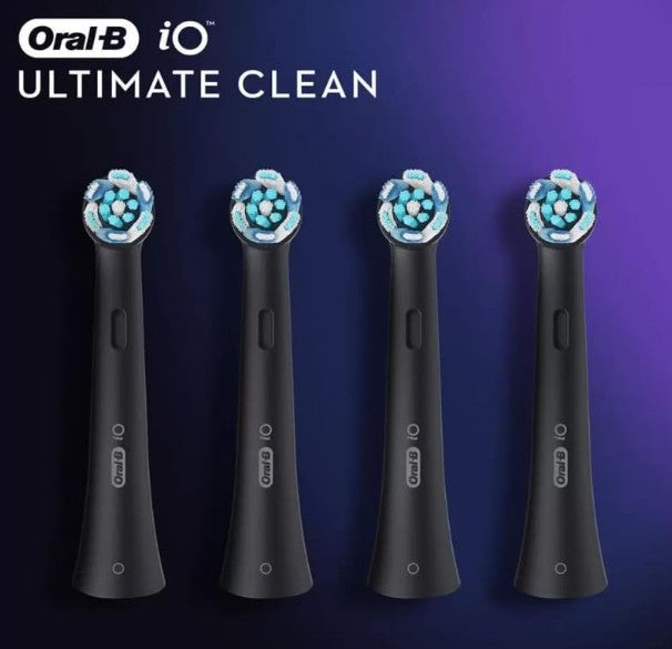 Oral-B iO Ultimate Clean Toothbrush Heads, Black, 4pcs