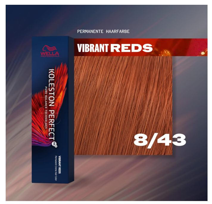 Wella Professionals Koleston Perfect Me 8/43 Light Blonde Red Gold 60ml