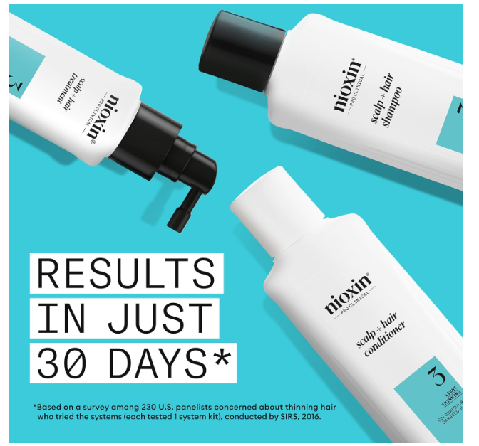 Nioxin System 3 Trial Kit – 150ml Shampoo + 150ml Conditioner + 40ml Treatment