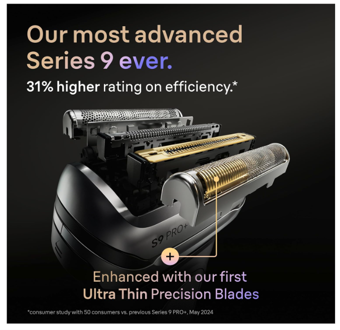 Braun Series 9 PRO+ Electric Shaver Silver