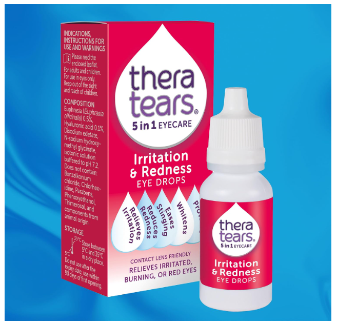 TheraTears 5 in 1 Eyecare Irritation &amp; Redness Eye Drops 10ml