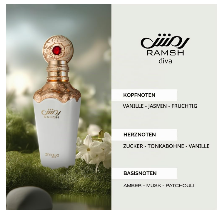 Zimaya Afnan Ramsh Diva Pour Femme Eau De Parfum for Women