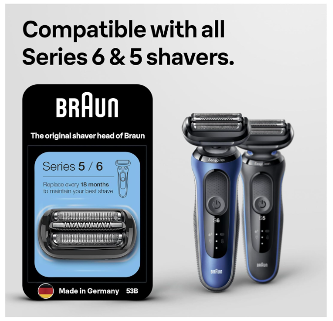 Braun Series 5 Electric Shaver ORIGINAL Replacement Head Black