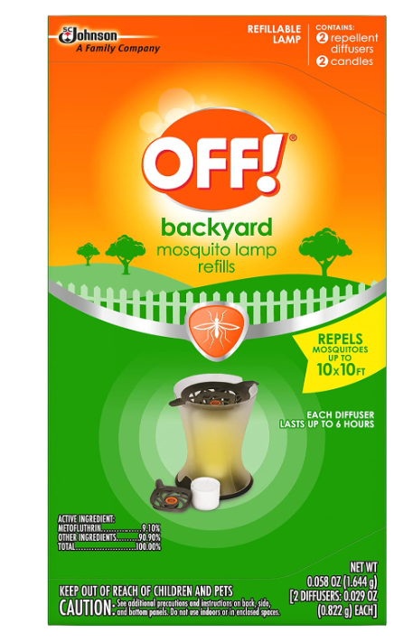 OFF! Backyard Mosquito Lamp Refills 2 Diffusers 3pck