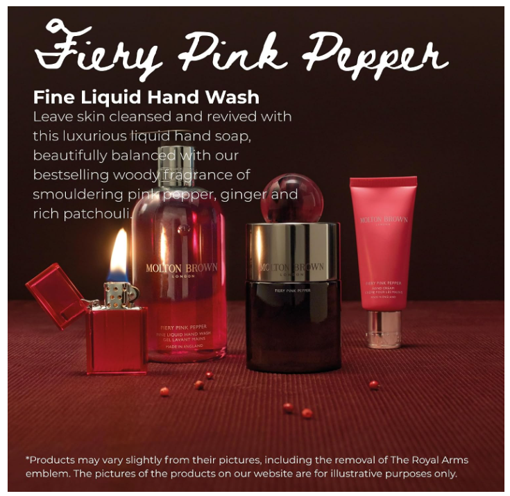 Molton Brown Fiery Pink Pepper Fine Liquid Hand Wash Gel 300ml