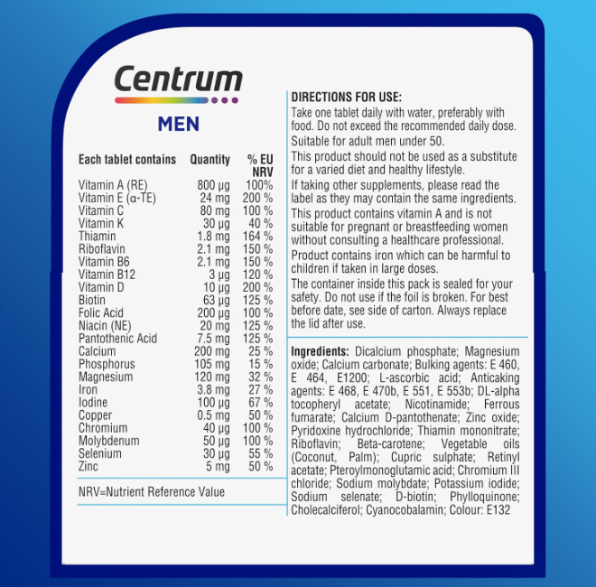 Centrum Multivitamin for Men, 180 Tablets