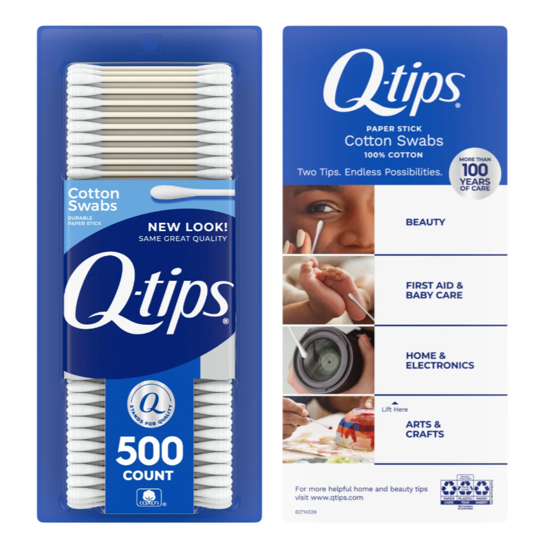 Q-Tips Cotton Swabs 500 Counts