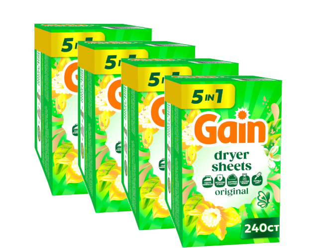 Gain Original Scent Tumble Dryer Sheets 240ct