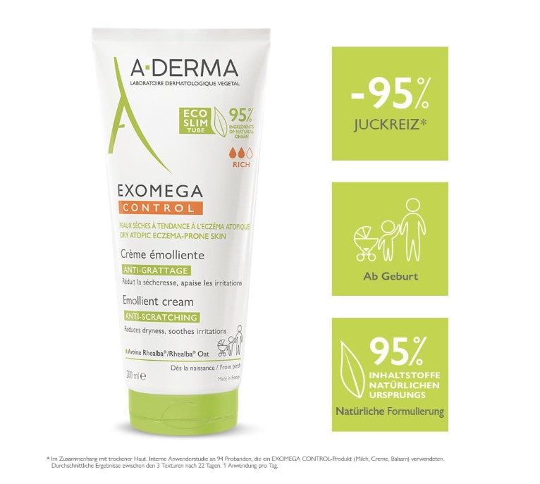 A-Derma Exomega Control Emollient Cream 200ml