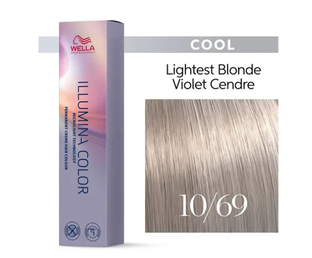 Wella Professionals Illumina Color 10/69 Lightest Blonde Violet Cendre 2 Pack