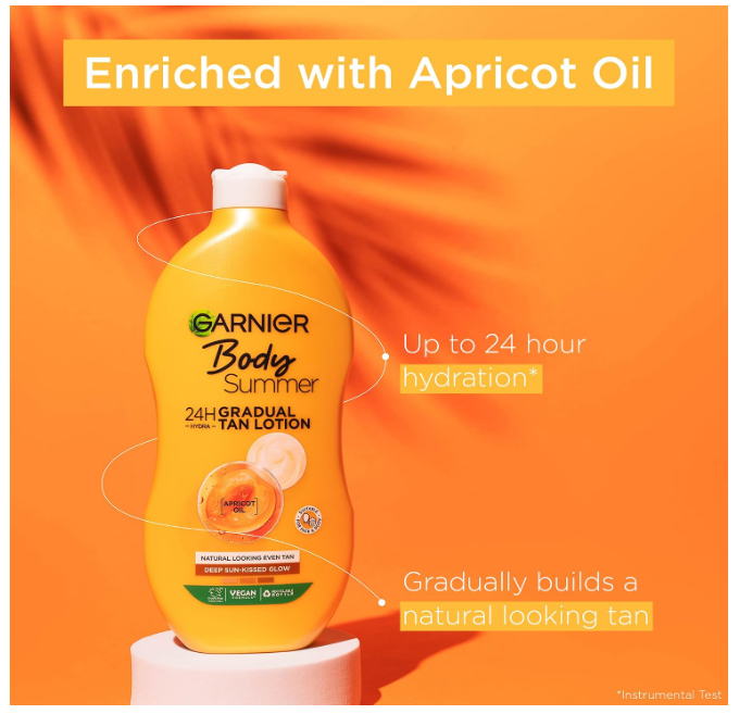 Garnier Body Summer 24H Gradual Tan Lotion with Apricot Oil 400ml