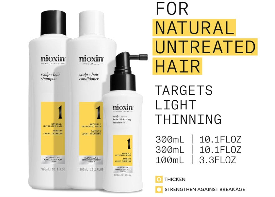 Nioxin Scalp + Hair Thickening System 1 Loyalty Kit 300+300+100ml