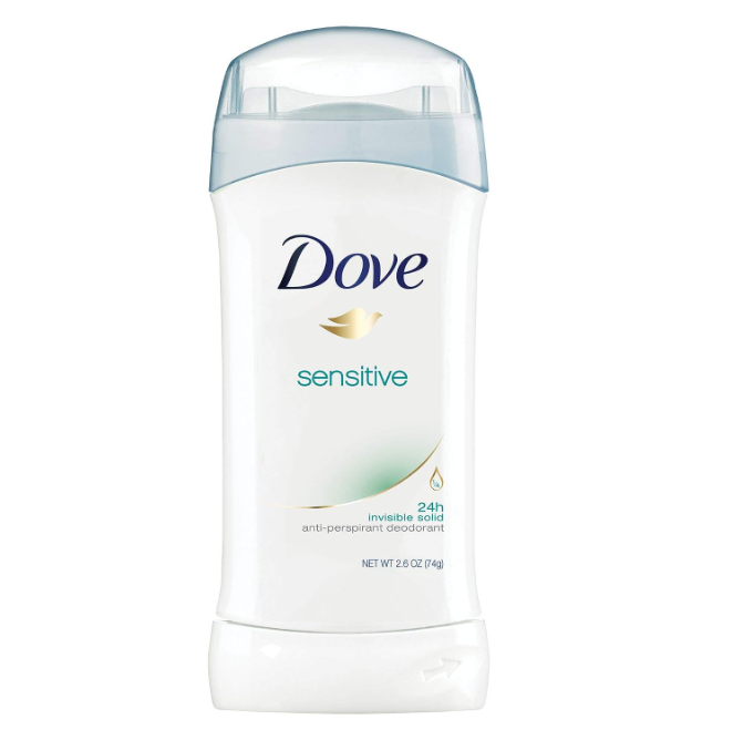 Dove Sensitive Invisible Solid Antiperspirant Deodorant 74g