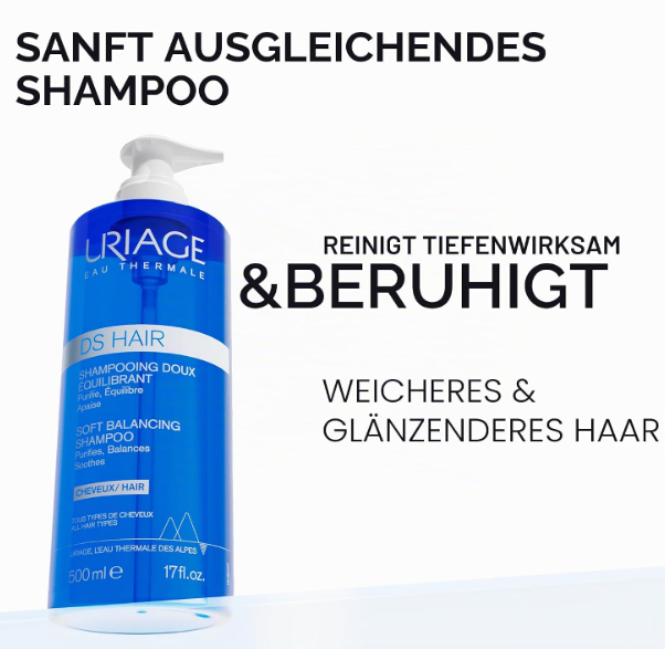 Uriage DS Hair Gentle Regulating Shampoo 500ml
