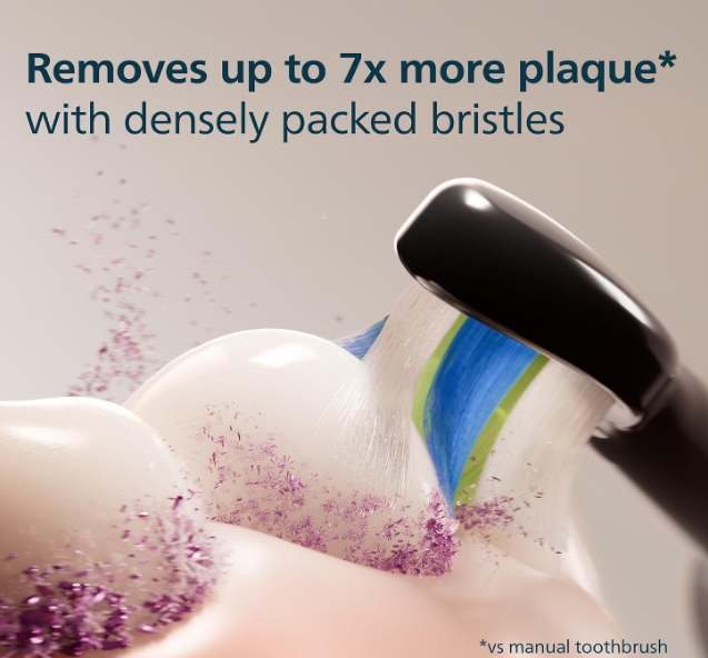 Philips Sonicare W2 Optimal White Genuine Replacement Toothbrush Heads 8 Pack Black