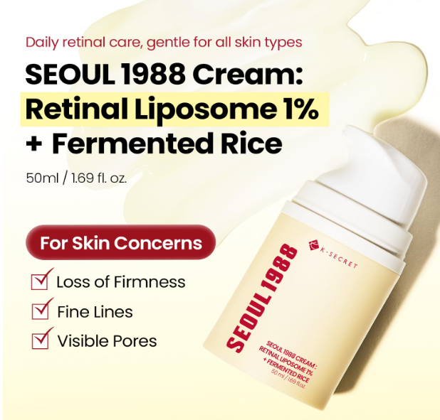 K-Secret Seoul 1988 Cream Retinal Liposome 1% + Fermented Rice