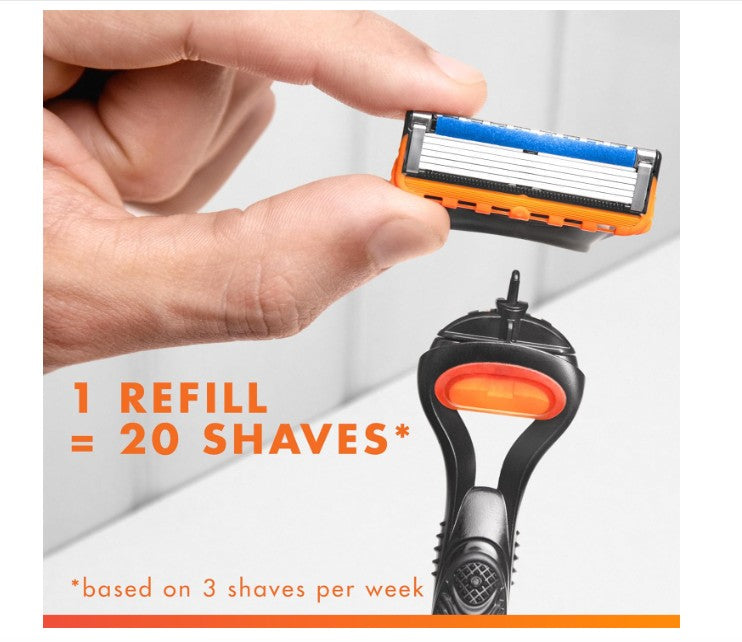Gillette Fusion5 Men's Razor Kit (1 Razor Handle + 8 Blade Refills)