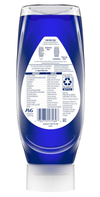 Dawn Platinum Plus PowerSuds Dish Soap 17.4fl oz