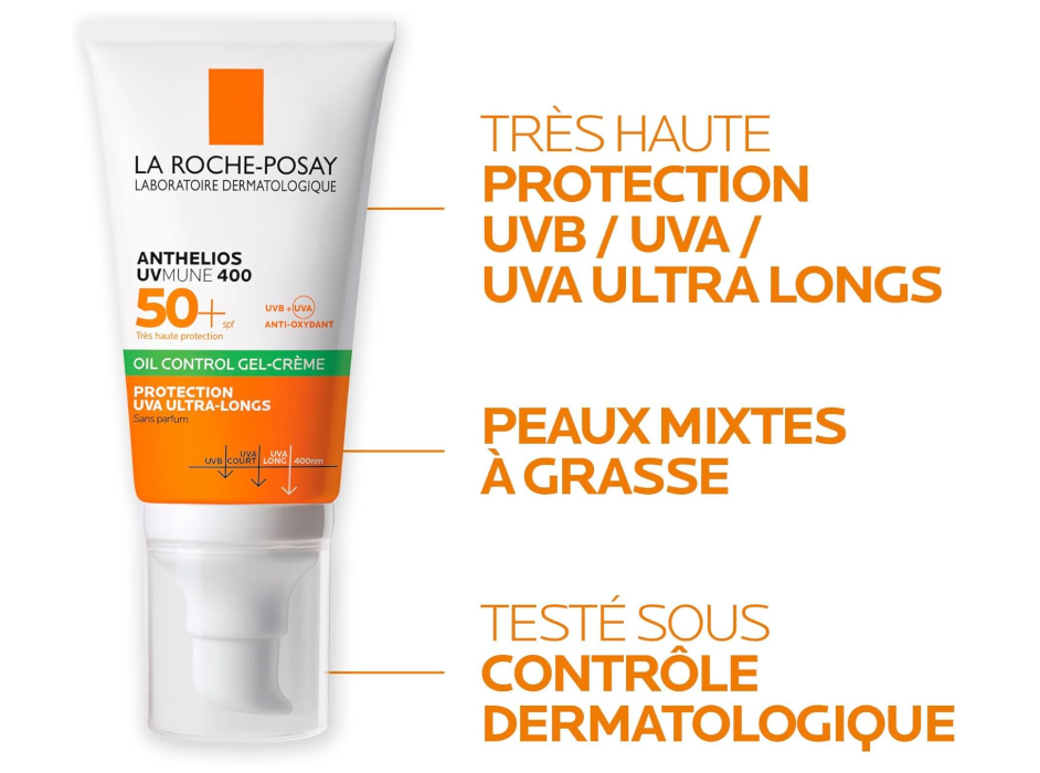 La Roche-Posay Anthelios UVmune 400 Gel-Cream Oil Control SPF50+ Fragrance Free 50ml