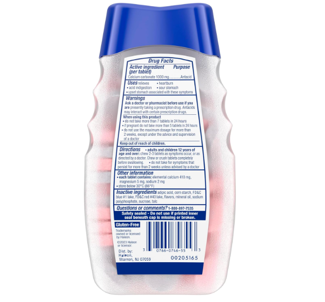 TUMS Antacid Assorted Berries, 160 Chewable Tablets
