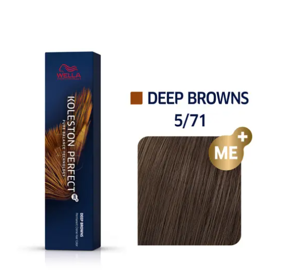 Wella Professionals Koleston Perfect Me 5/71 Light Brown Ash 60ml – 3 Pack