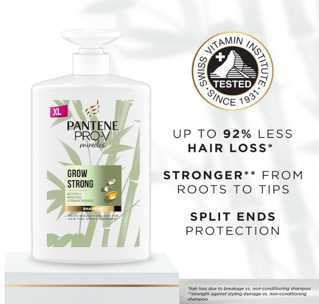 Pantene Pro-V Miracles Grow Strong Shampoo with Biotin 1L