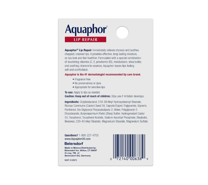 Aquaphor Lip Repair Lip Balm 10ml