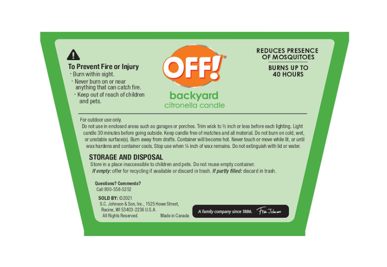 OFF! Backyard Citronella Candle Bucket 510g