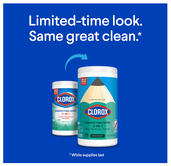 Clorox Disinfecting Wipes Canister Fresh Scent 75ct