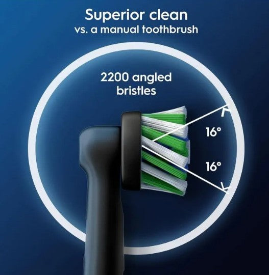 Oral-B Pro Cross Action Electric Toothbrush Heads, Black, 4pcs