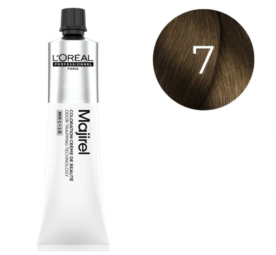 L'Oréal Professionnel Majirel Permanent Hair Color Cream Shade 7.0 Medium Blonde 50ml