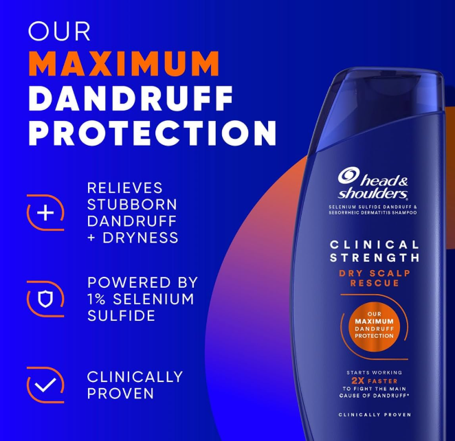 Head & Shoulders Clinical Strength Dandruff Shampoo, 13.5 fl oz