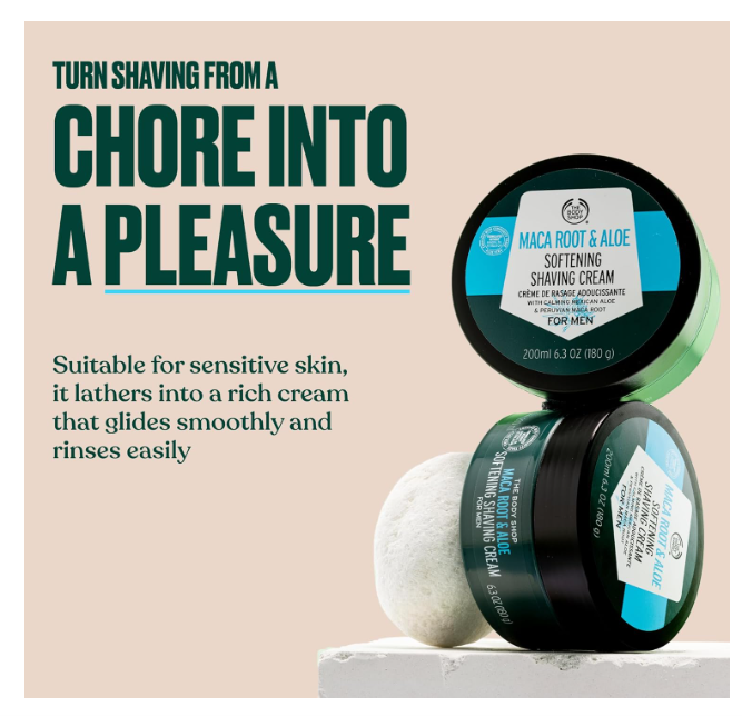 The Body Shop Maca Root & Aloe Softening Shaving Cream 200ml