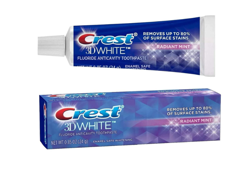 Crest 3D White Fluoride Anticavity Toothpaste Radiant Mint 0.85oz