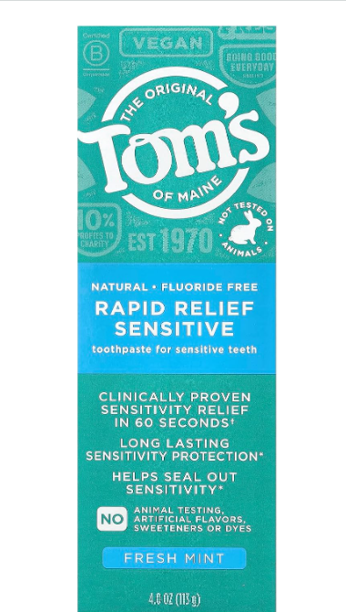 Tom's Of Maine Rapid Relief Sensitive Toothpaste 113g