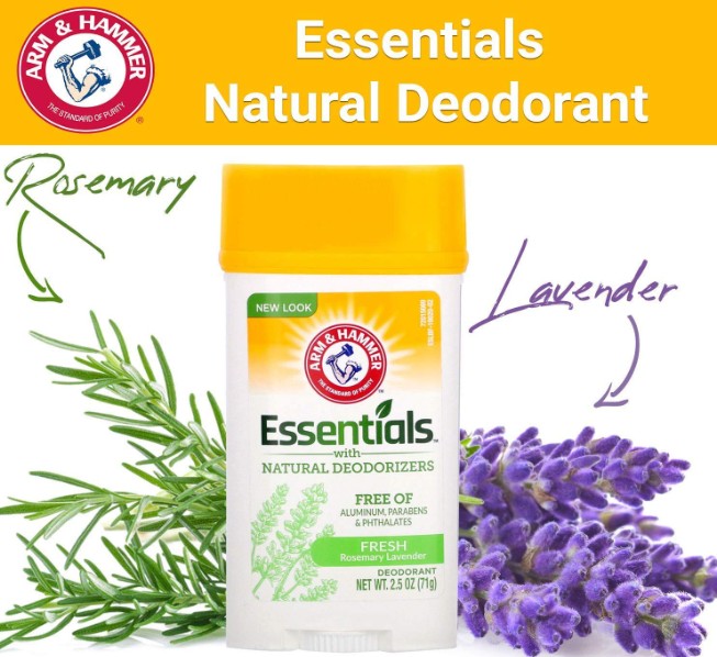 Arm &amp; Hammer Essentials Natural Deodorant, Rosemary Lavender (2.5oz, 2-Pack)