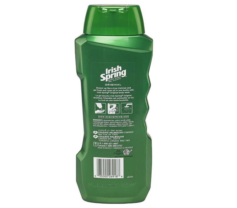 Irish Spring Original Refreshing Body Wash Gel with 24H Fresh Protection 532ml – 3 Pack