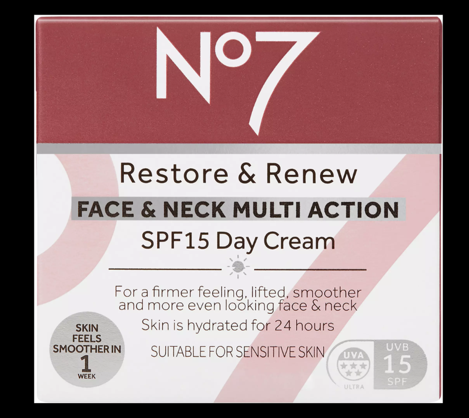 No7 Restore & Renew Face and Neck Multi Action Day Cream SPF 15 50 ml